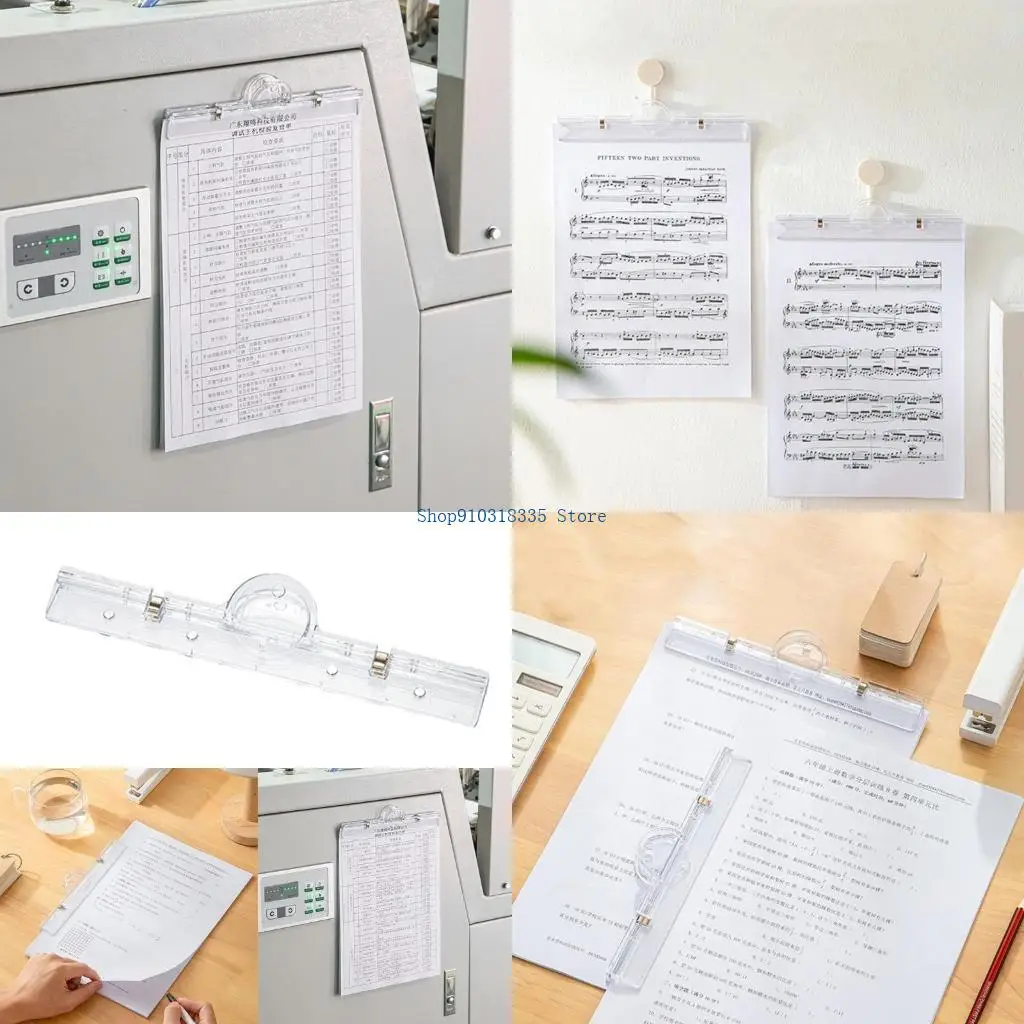 

Clear Acrylics Clip Long Paper Clamp File Clip Strong Magnet