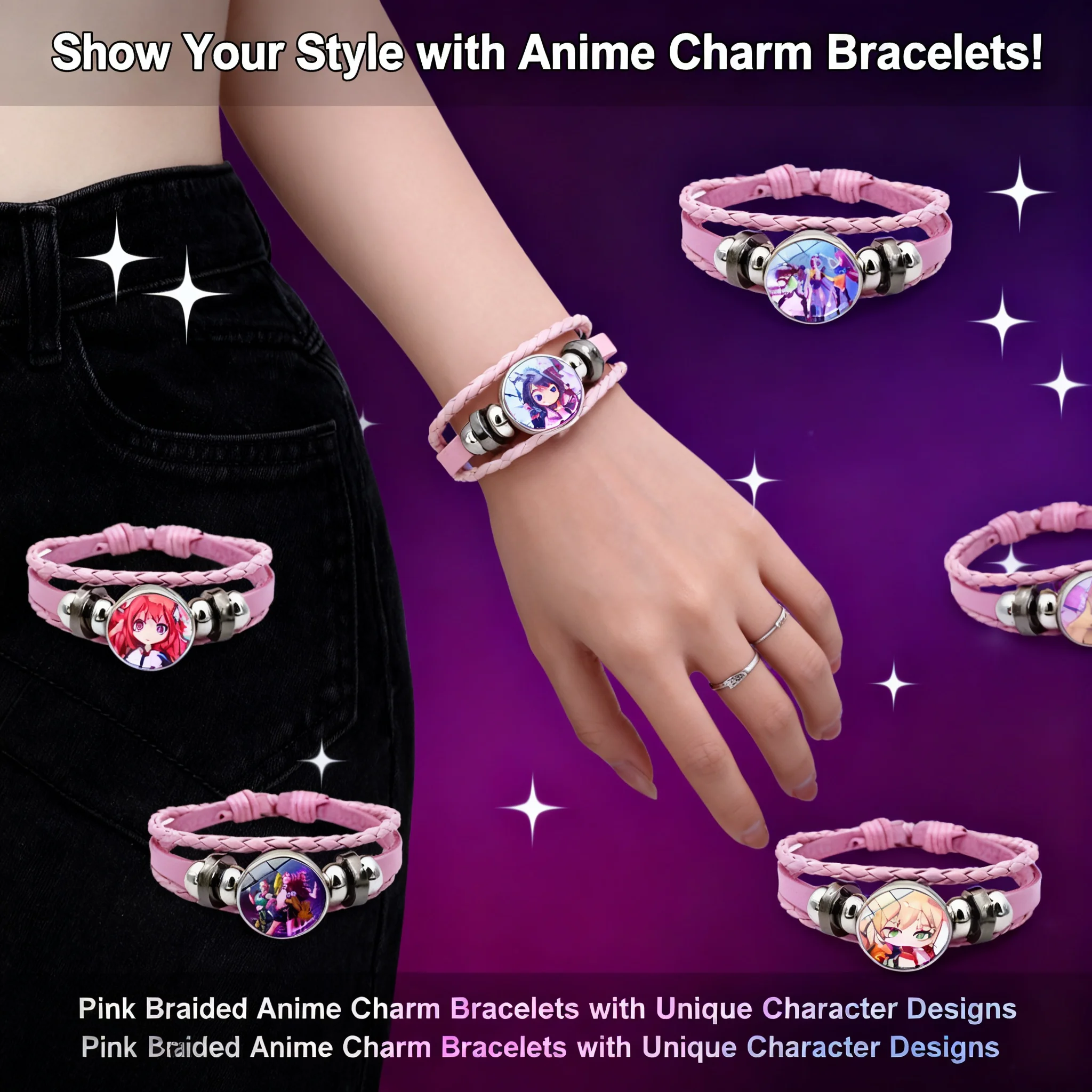 

Kpop Cosplay Jewelry Accessories Anime Movie Rumi Mira Zoey Wristband Necklace Bracelet Party Gifts for Fans Kids Girls Women