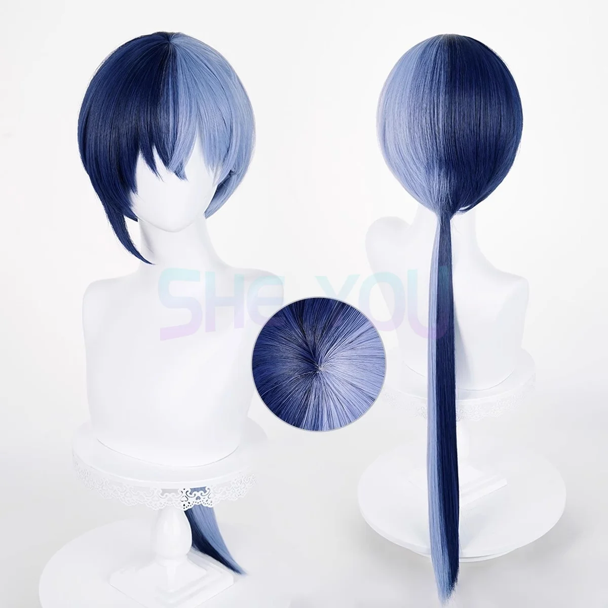 Aoyagi Touya Blue Purple Mixed Cosplay Wig Project SEKAI COLORFUL STAGE! Aoyagi Toya Heat Resistant Synthetic Cosplay Hair