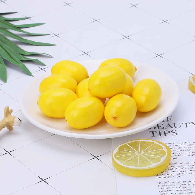 20 pezzi simulazione realistica limone artificiale frutta finta Disply Decorazioni per feste a casa