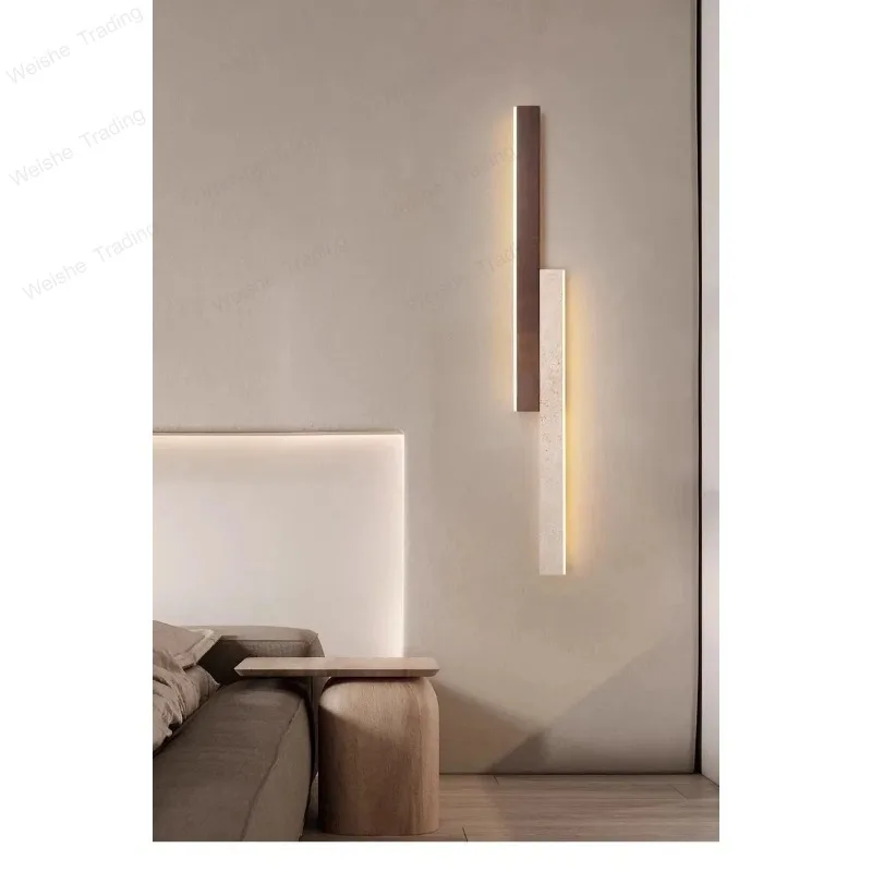 

Travertine Wall Light Vintage Lamp for Corridors Bedroom Living Room Office Indoor Home Decorative Fixture
