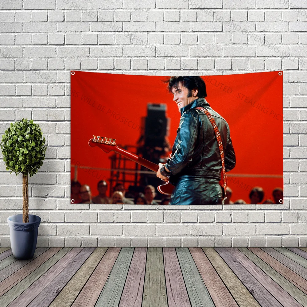 

E-Elvis Singer P-Presleys Flag Large Size Shop Art Promotion Advertising Booth Flag Hanging Banners