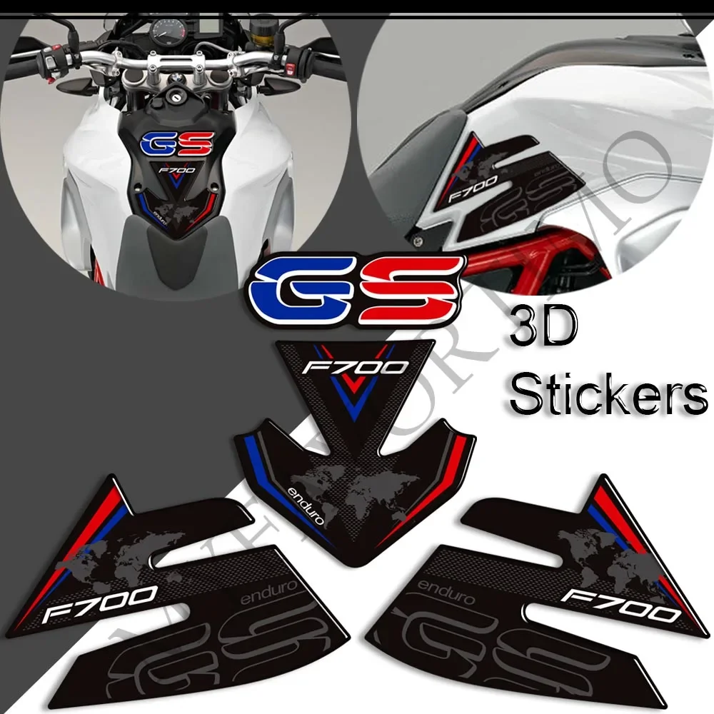 3D Stickers For BMW F700GS F700 F 700 GS GSA ADV ADVENTURE Decals Protection Protector Gas Fuel Oil Kit Knee Tank Pad Grips