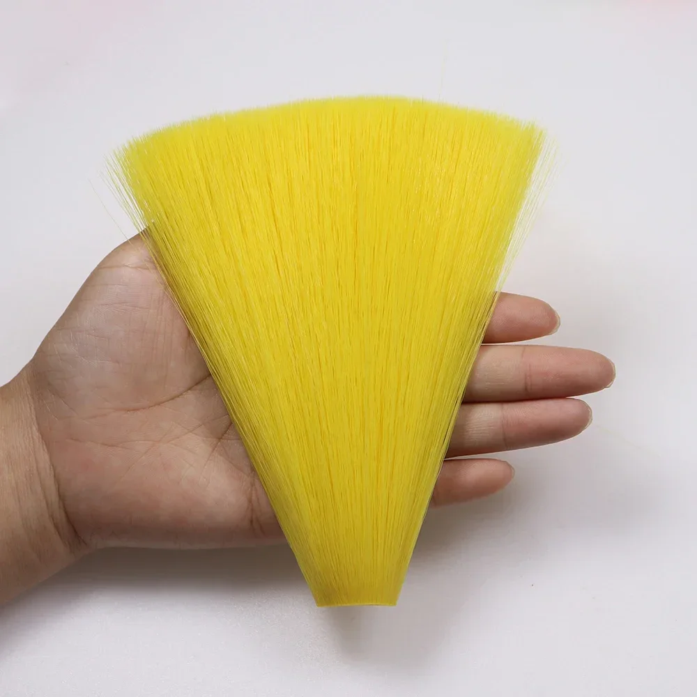 5,5 Zoll lange, konisch zulaufende Kunst-Bucktail-Faser zum Fliegenbinden für Mayfly-Tails, Nymphenflügel, Streamer, Poppers, Bucktails, Jig-Köder – Detail 7