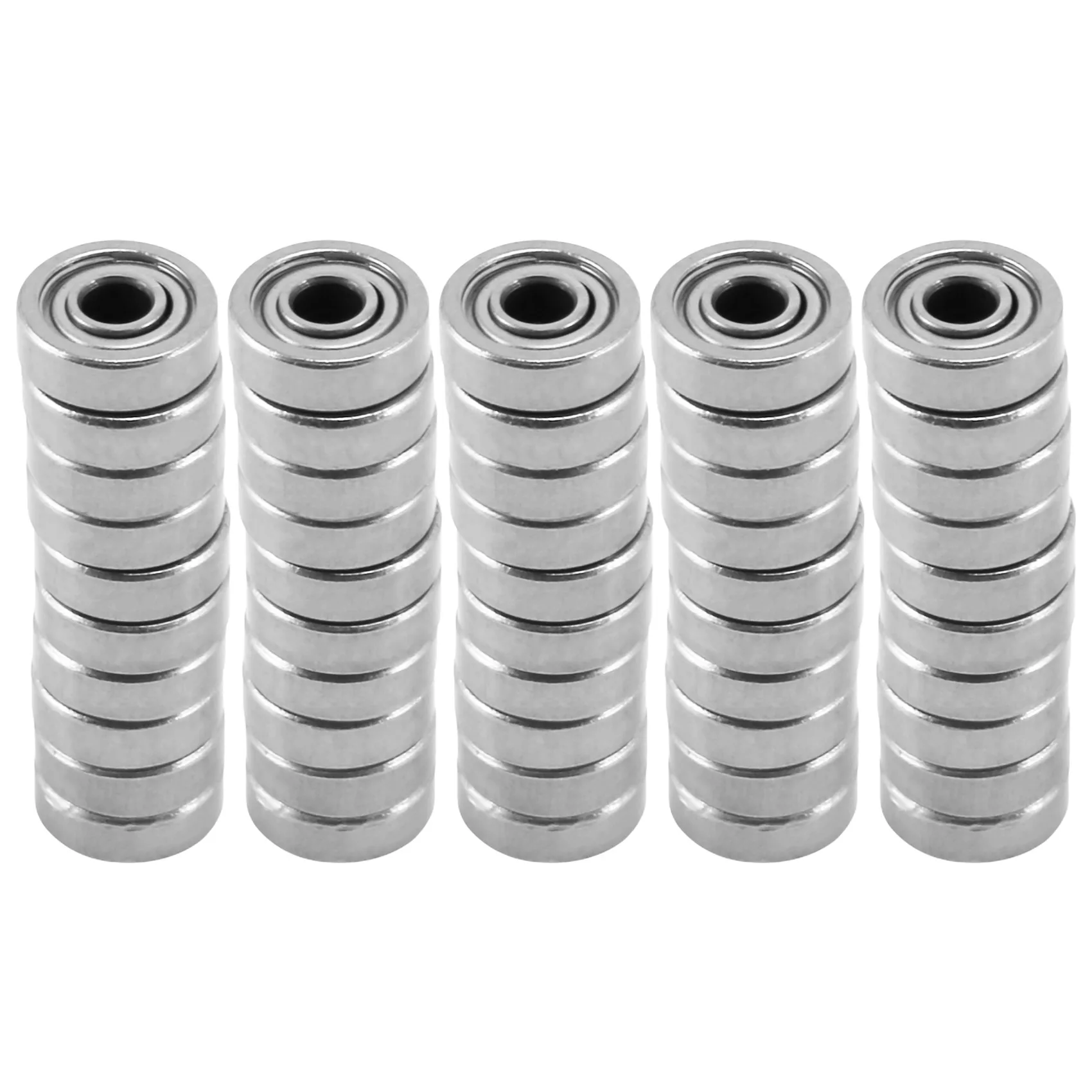 50Pcs Miniature Sealed Metal Shielded Metric Radial Ball Bearing Model: 604 ZZ 4X12X4MM