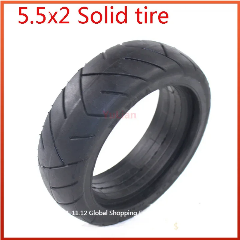 High Quality 5.5x2 Solid Tyre 5.5 Inch Non Pneumatic Tire for Jackhot Carbon Fiber Scooter Fastwheel F0 Electric Scooter Parts