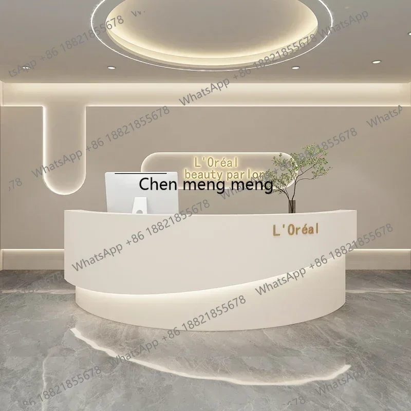 Reception For Beauty Salon Aesthetic Counter Shop Grocery Store Storage Desk Institute Furniture Recepcja Hairdressing Reseption