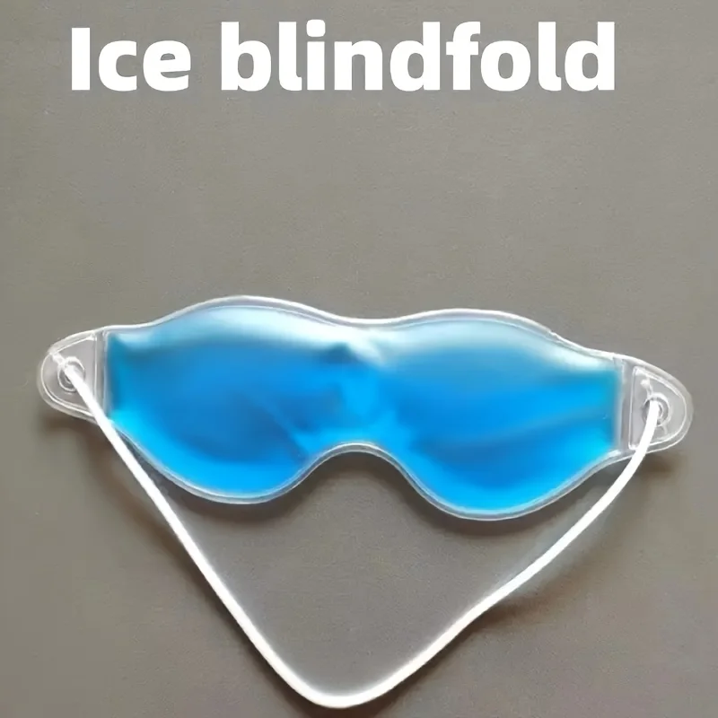 2pcs gel ice eye masks, relieve dark circles and fatigue, reusable dual cold and hot effect eye patches with adjustable elastic