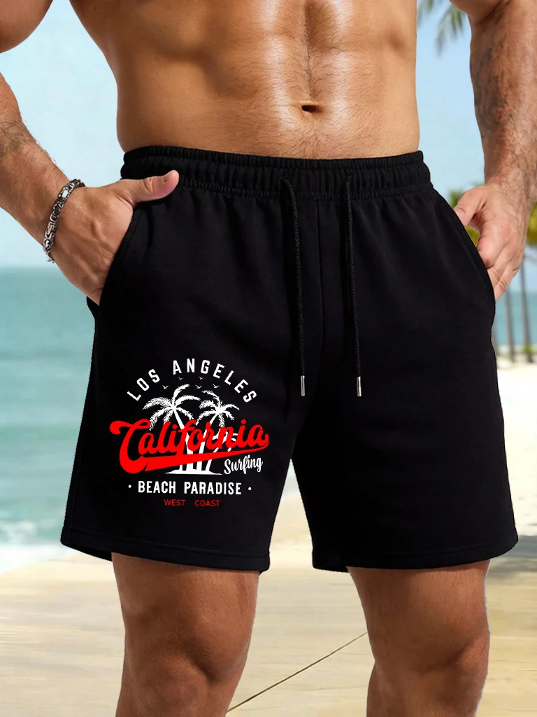 

California Surfing Beach Paradies Pattern Men'S Simple Summer Shorts Hip Hop S-2Xl Sportpants Youth Comfortable Swimming Trunks