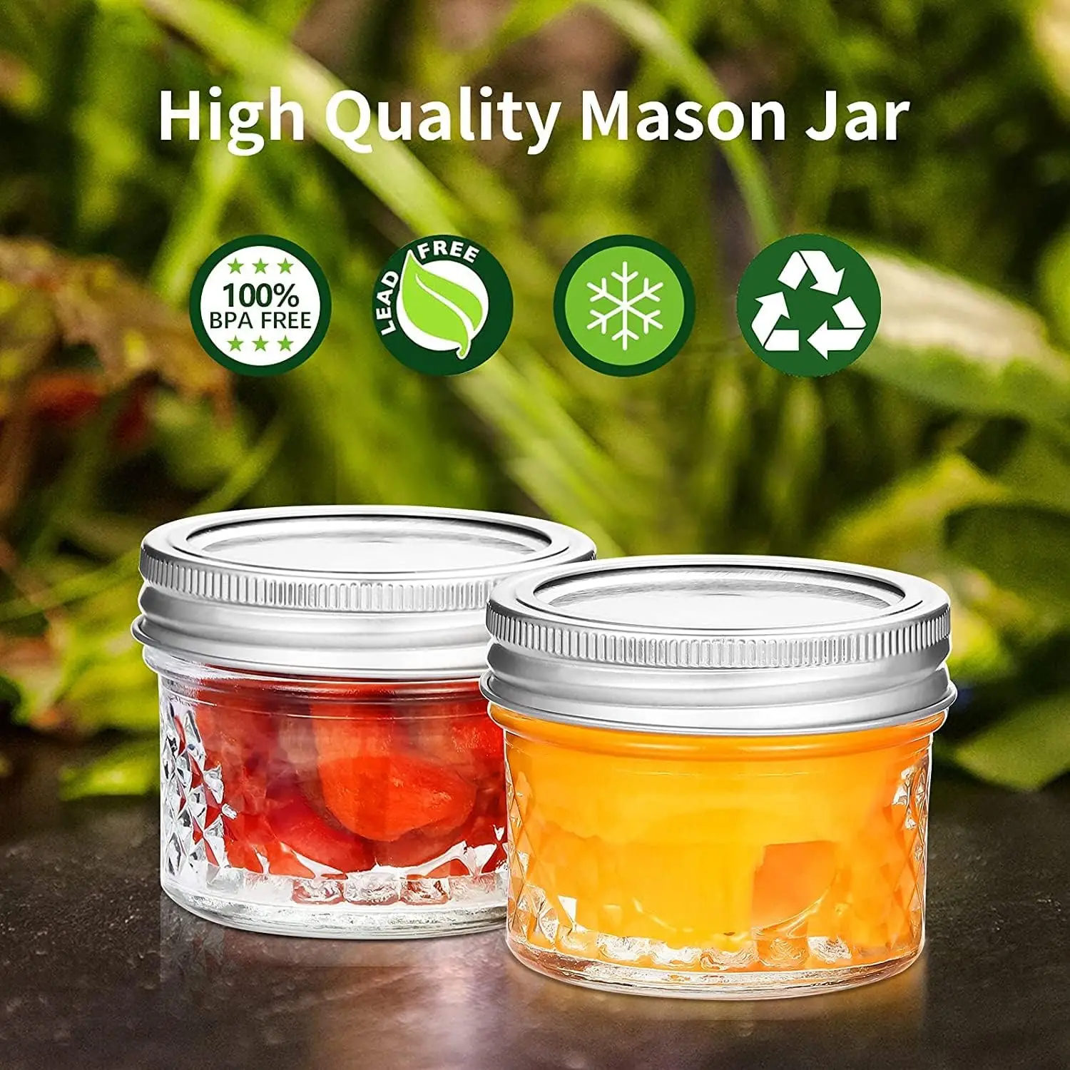 16 PACK Mini Mason Jars, 120ml 4OZ Jelly Jars With Regular Lids, for Honey, Jam, Shower Candle, Small Spice Jars Glass Canning