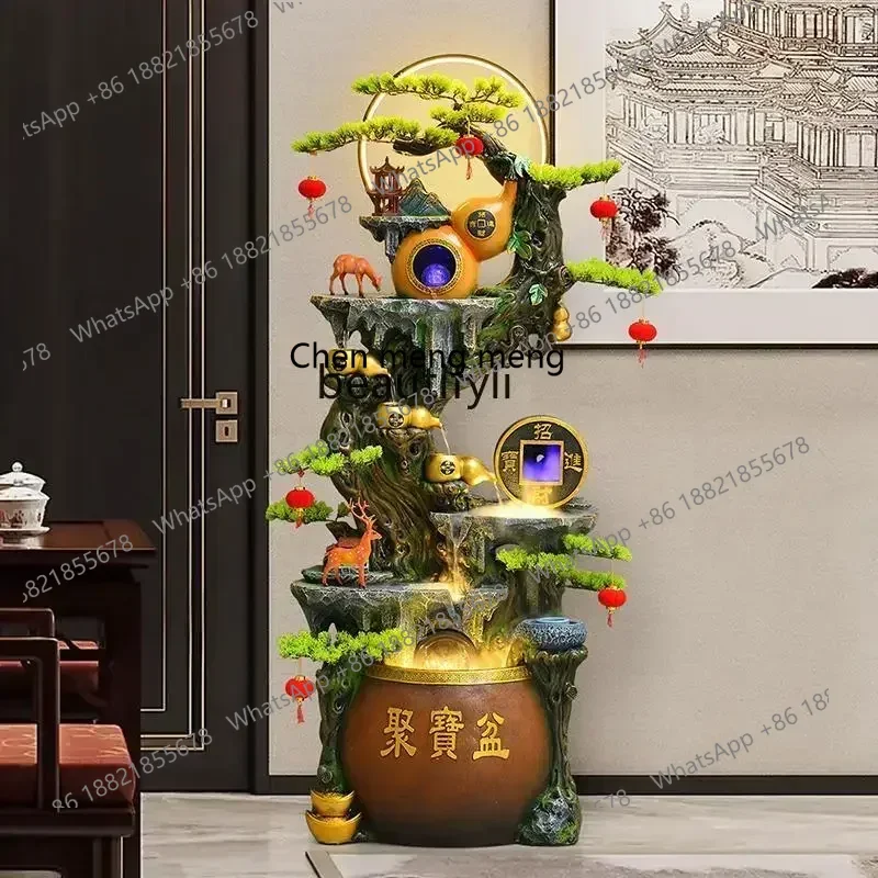 D178   Gourd flowing water ornament circulating water to attract wealth living room decoration landscaping rockery porch housewa