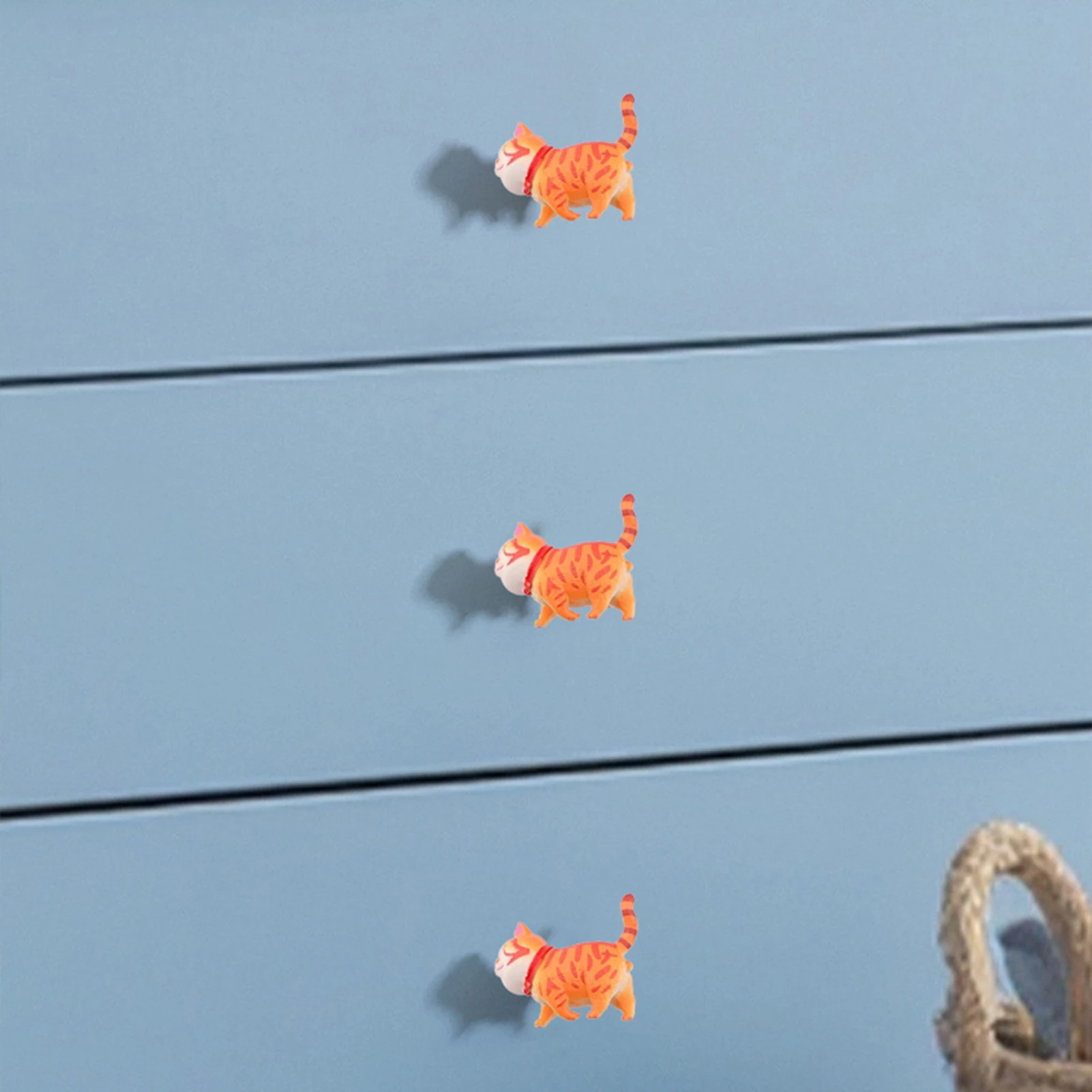 การ์ตูนเฟอร์นิเจอร์แมวน่ารักรูป 3D ประตูสําหรับตู้กล่องประตู Windows ตกแต่งบ้านอุปกรณ์เสริม