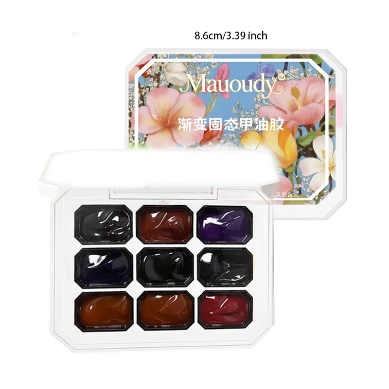 9-Color Candy/Jelly-Tone Solid Gel Nail Polish – Perfect for DIY Nail Art and Salon Use; Suitable for Beginners and Professional