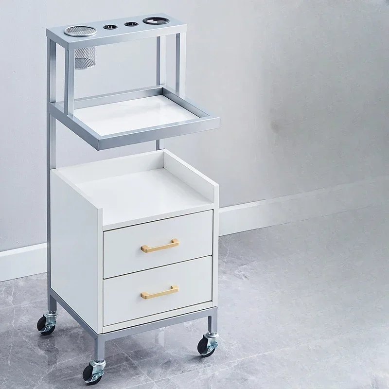 Makeup Manicure Salon Trolley Cosmetic Drawers Cleaning Rolling Salon Trolley Utility Carrito Auxiliar Salon Furniture