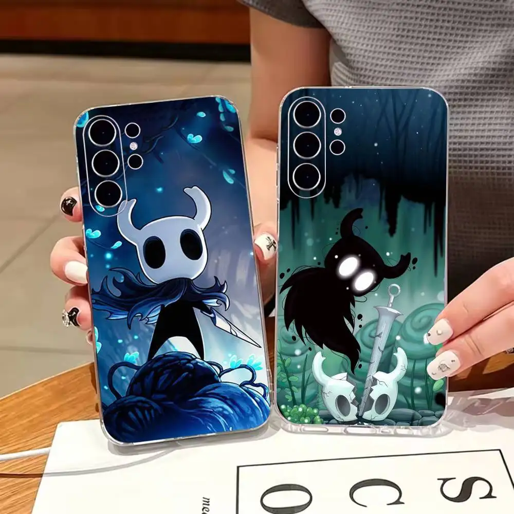 Game H-Hollow K-Knight Transparent Phone Case For Samsung S25,S24,S21,S22,S23,S30,Ultra,S20,Plus Soft Cover