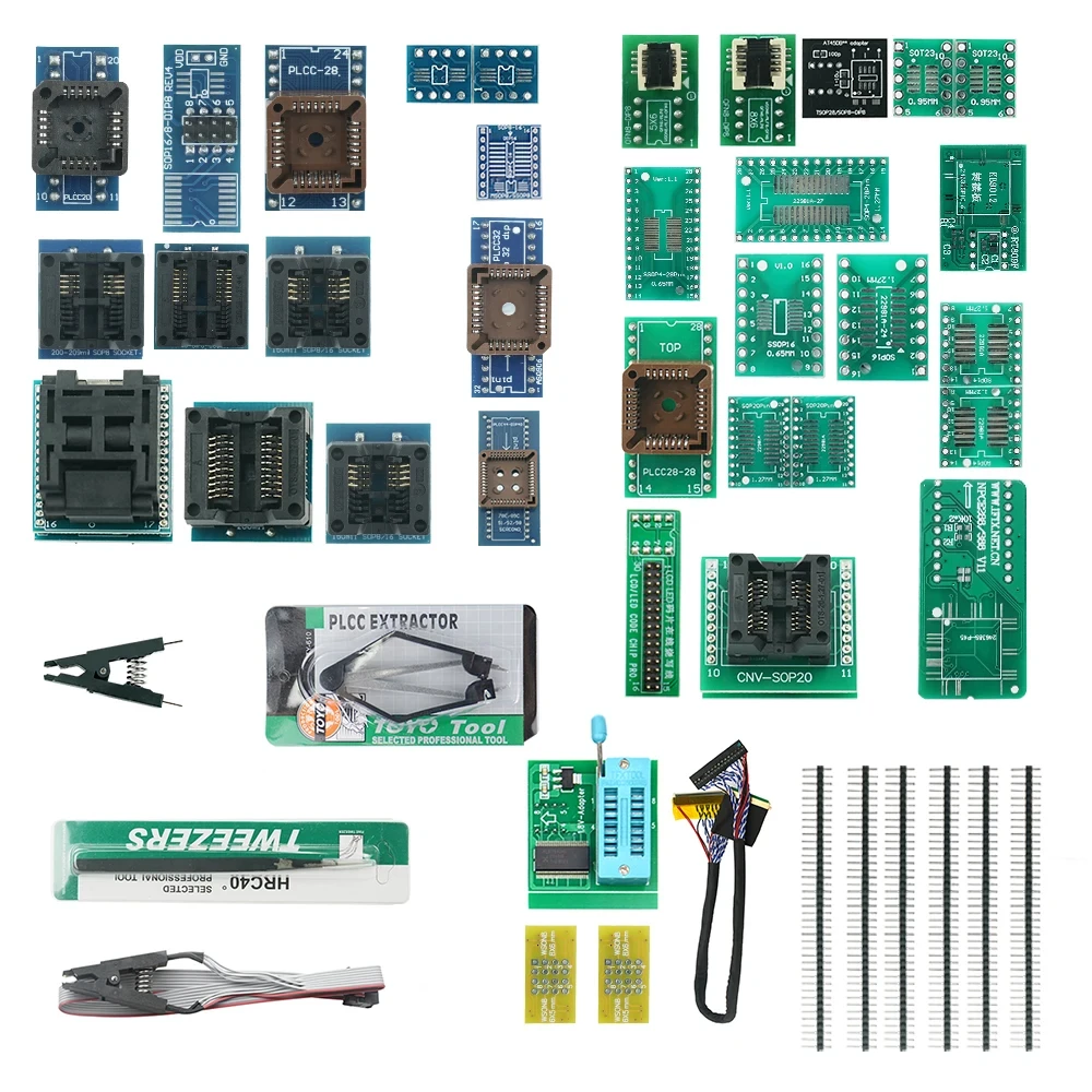 XGecu T48 Programmer Support 31000+ ICs for EPROM/MCU/SPI/Nor/NAND Flash/EMMC/ IC TESTER/ TL866CS Updated TL866II 9/39 Adapters