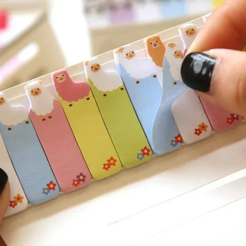 Cute Cartoon Animal Mini Note Post Sticky Notes, Artigos de papelaria coreanos, Sit N Times, Personalidade Paste