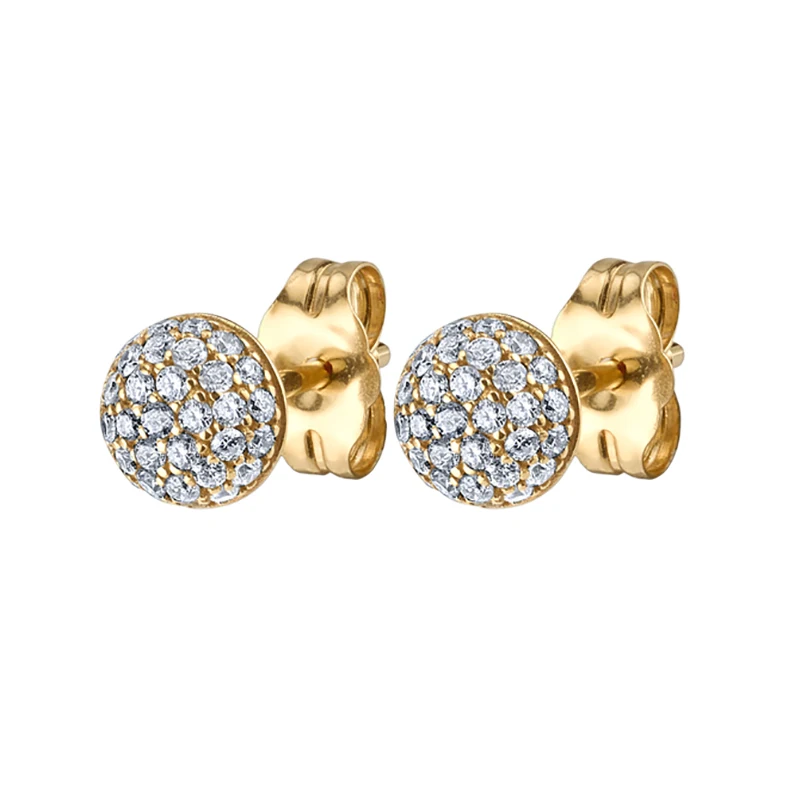 KEYOUNUO Gold Filled Silver Color Rainbow Zircon Stud Earrings For Women CZ Ball Colorful Earring Wedding Jewelry Wholesales
