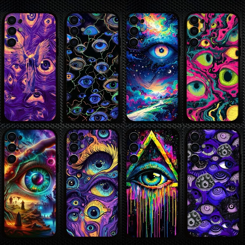 

Bizarre eyes Phone Case For Samsung S25/S24/S23/S22/S21/S20/Plus,Fe,Lite/Others Black Cover