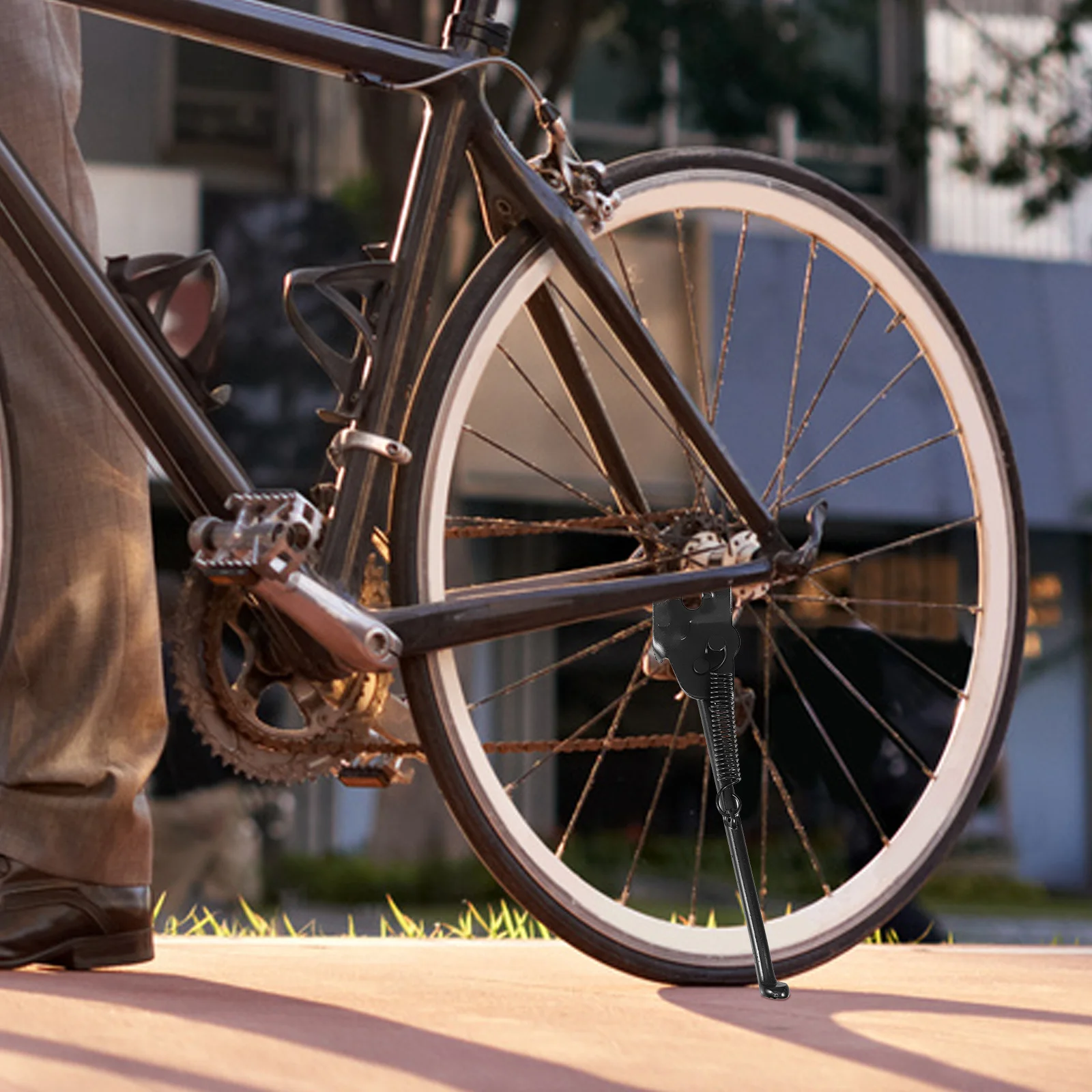 

Kids Bike Kickstand Metal Rear Mount Support Long-Lasting Construction Lightweight Portable Replacement for Various Bicycle