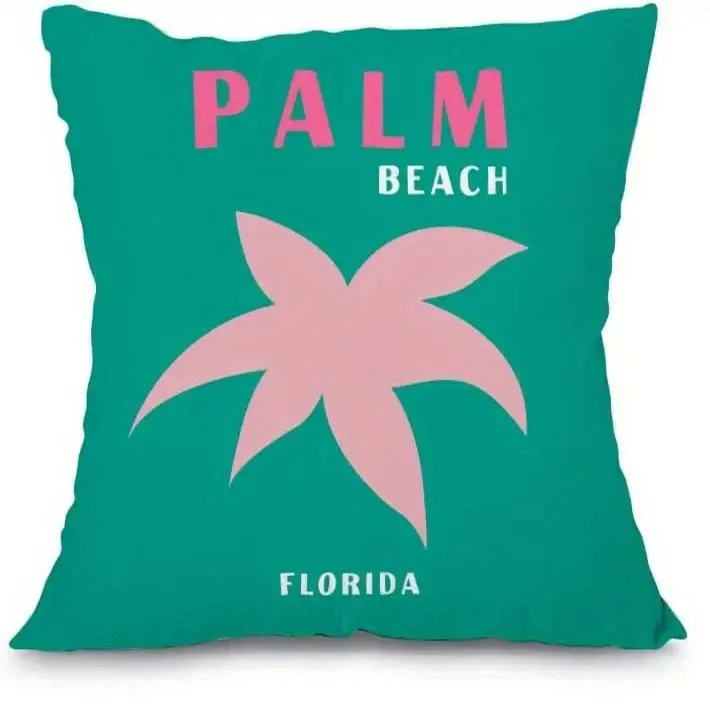 Exotic Beach Destination Throw Pillow Covers Pattern Cushion Cover Suitable For Sofa Bedroom Car Pillow Cover