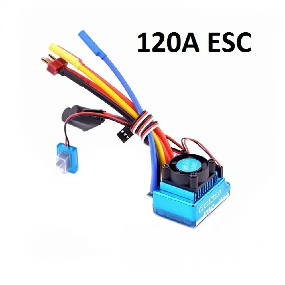 Contrôleur de vitesse électrique ESC sans balais, étanche 45A 60A 80A 120A, anti-poussière pour voiture 1/8 1/10 1/12 RC, pièce de bateau RC sur chenilles