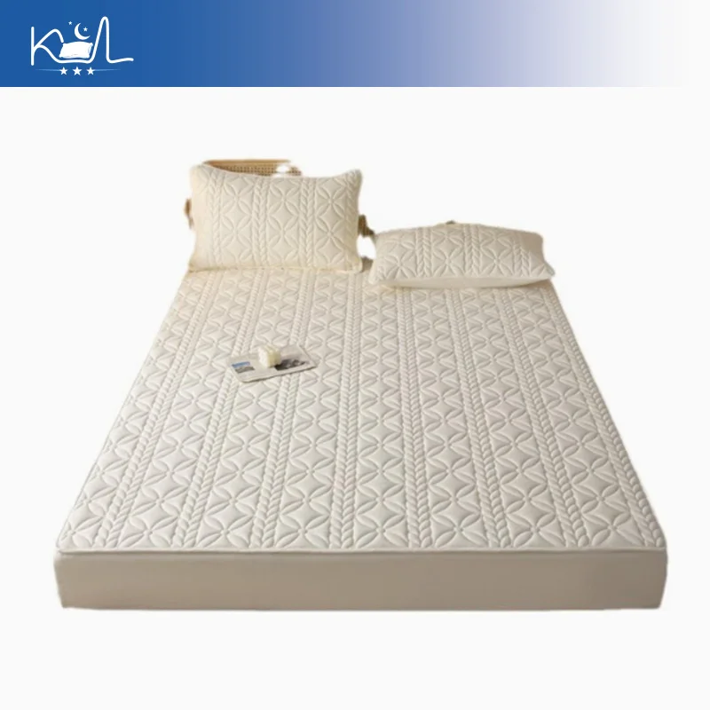Grade A Waterproof Quilted Fitted Sheet, Baby Safe Soybean Fiber Mattress Protector, Dustproof Bed Cover with Deep Pocket