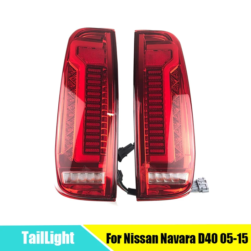 Tail Light warning lamp Brake Lamp For Nissan Navara D40 2005-2015Red black LED Taillight Car styling Rear