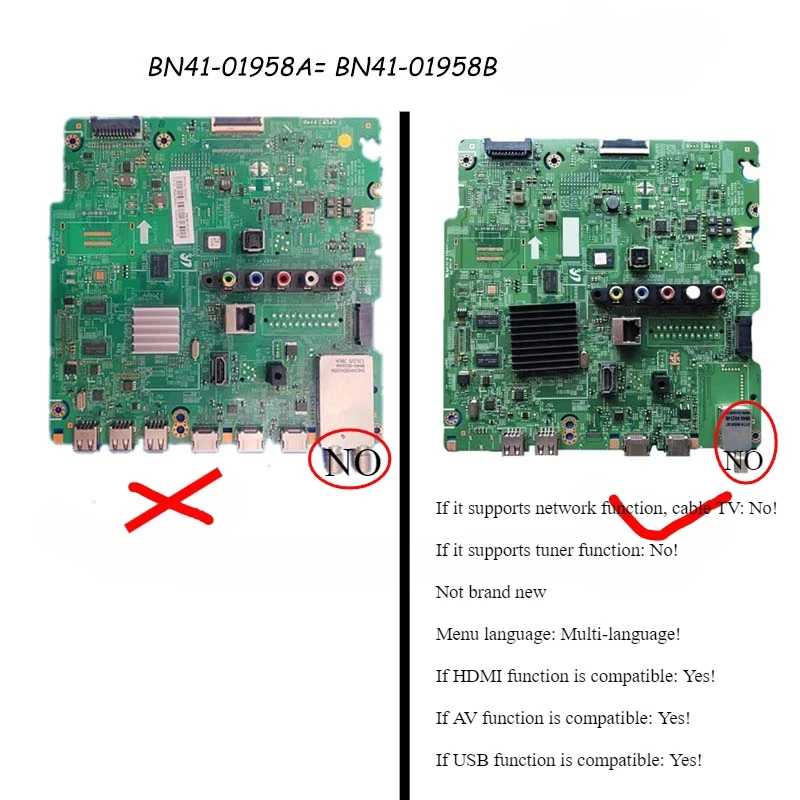 BN41-01958A BN41-01958B Main Board  Compatible Samsung TV UE46F5500 UE32F5300AW 5700 UA40F5500 UA32F5500 UN50F5500AF UE40F5500AW