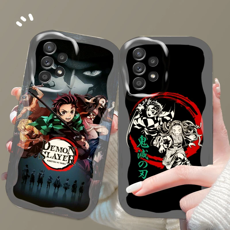 

Japanese Anime Demon Slayer For Samsung A55 A54 A53 A52 A35 A34 A33 A32 A25 A24 A23 5G Wave Oil Cover Phone Case