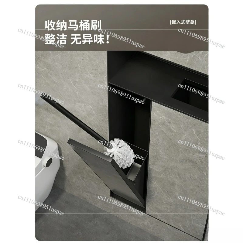 Customizable Hidden Bathroom Cabinet - Stainless Steel Embedded Niche, Garbage Bin Tissue Box Storage Rack