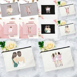 Best Friend Makeup Bag Women Cosmetic Bags Travel Toiletries Organizer Female Storage Make Up Case Purse Wedding Bridesmaid Gift