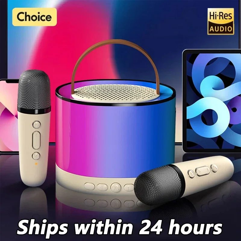 Haut-parleur Bluetooth sans fil K52, multifonction, avec 2 microphones, lecteur de musique Portable