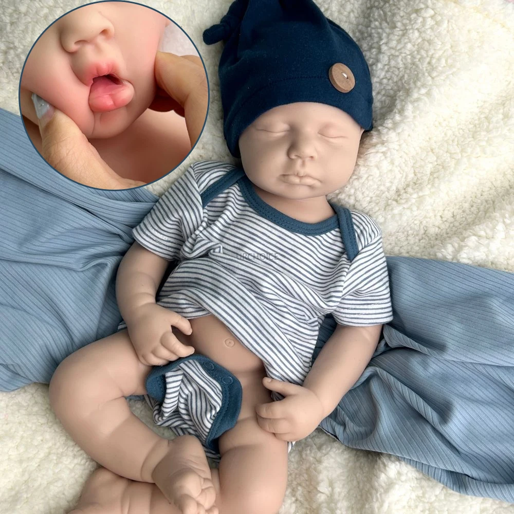 

20Inch Unpainted Loulou Can Open Mouth Full Body Silicone Reborn Baby Girl/Boy Realistic Washable Blank Doll Artist Therapy Toy