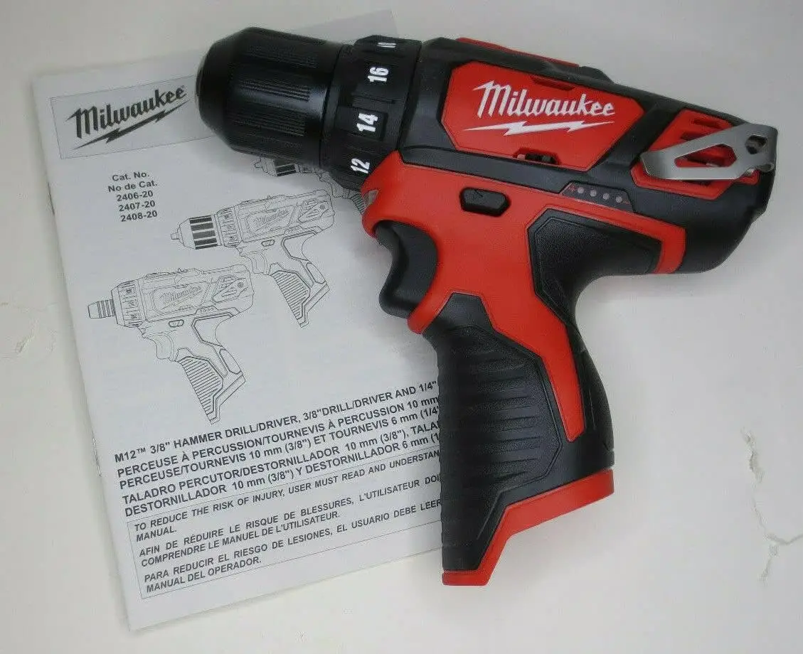 

Дрель-шуруповерт Milwaukee M12 12 В, 3/8 дюйма (2407-20) (только основной инструмент — аккумулятор, зарядное устройство и аксессуары в комплект не входят)