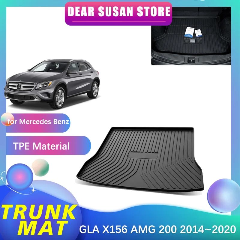 Car Special Rear Trunk Mat for Mercedes Benz GLA X156 AMG 200 180 2014~2020 2015 Waterproof Floor Pad Trunk Space Rug Accessorie