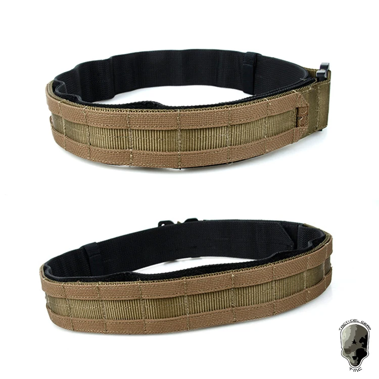 New 1.75-inch Tactical Belt Integrated Waistband With Domestic Metal Buckle Fighter CS Hunting Double-layer Nylon Material 3329