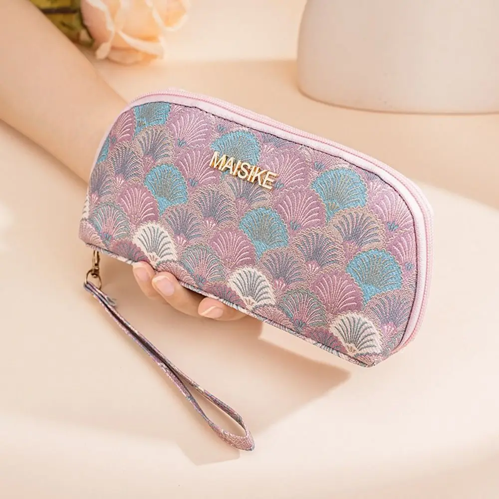 

Retro Jacquard Shell Clutch Wallet Credit Card Holder Clutch Bag Embroidery Handbag Coin Purse Coin Pocket Women Long Purse Girl
