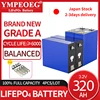 新しい 3.2V 320Ah サイクル 6000 回 LiFepo4 バッテリーセル 4 個リチウムリン酸鉄充電式太陽エネルギー貯蔵システム 1