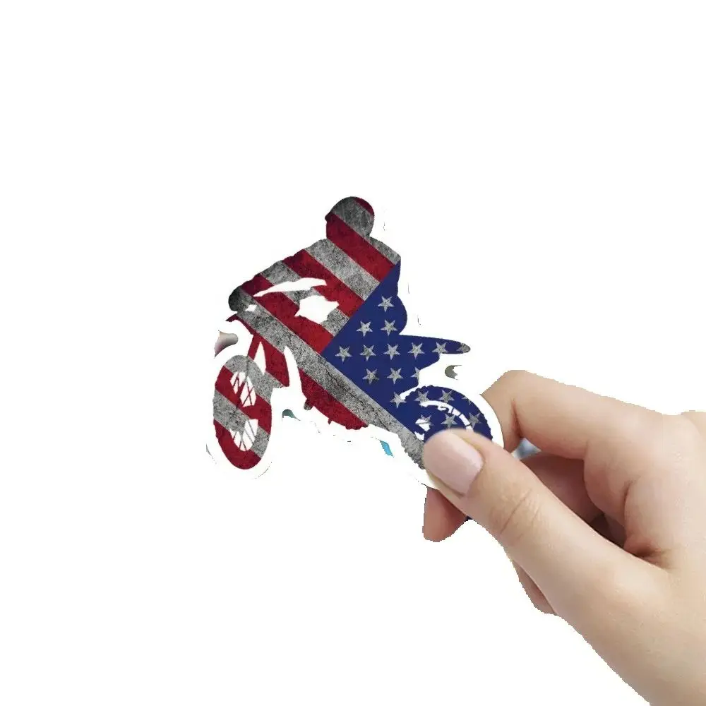 สติกเกอร์ลายการ์ตูนมอเตอร์ครอสแบบวาดๆ สร้างสรรค์ 50 ชิ้น สำหรับติดจักรยาน สกู๊ตเตอร์ แล็ปท็อป คอมพิวเตอร์