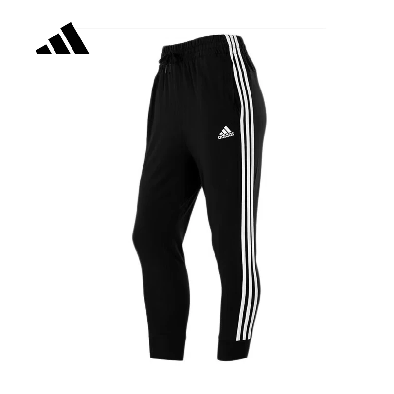 

Женские спортивные брюки adidas 3-Stripes для бега и тренировок, дышащие, комфортные, повседневные, зауженного кроя, GR9604