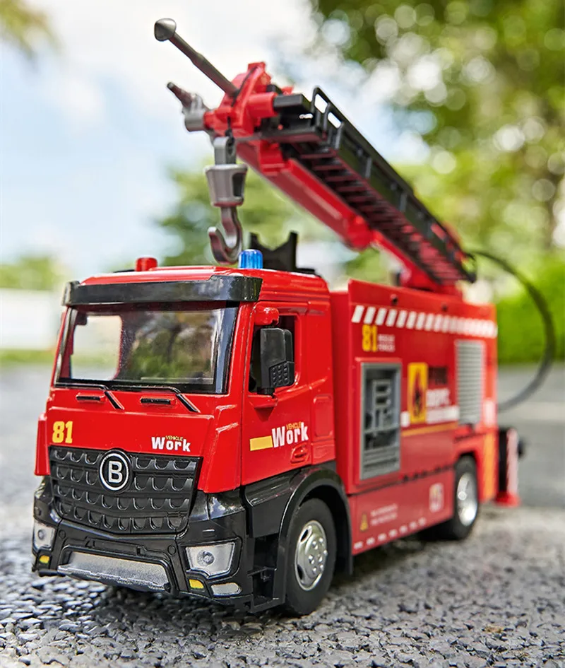 1: 32 alloy fire rescue car model,original packaging engineering car toys,decorative gifts,wholesale