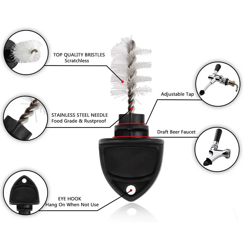 Home brewed Beer tap brush  plug anti-crawler 1pc