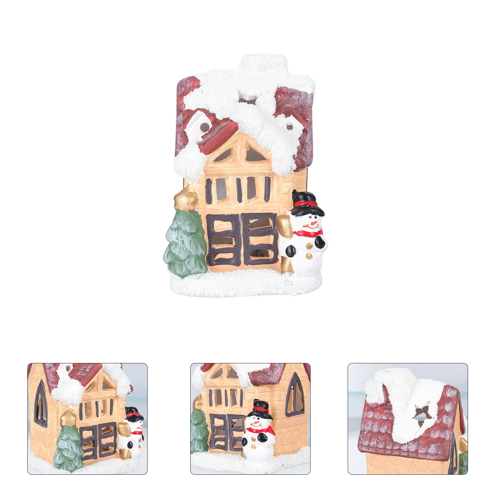 

1Pcs Glowing Xmas Decoration European-Style Snow Scene Lamp Delicate Decor Christmas Festival Tabletop Ornament