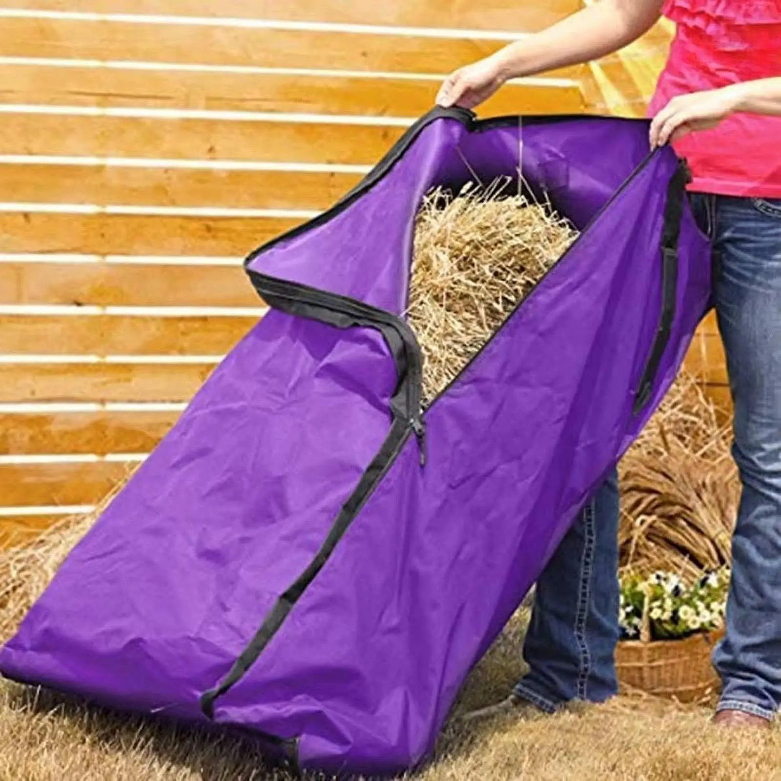 

Hay Bale Storage Bag Carry Bag Reusable Thickened Waterproof Portable Foldable
