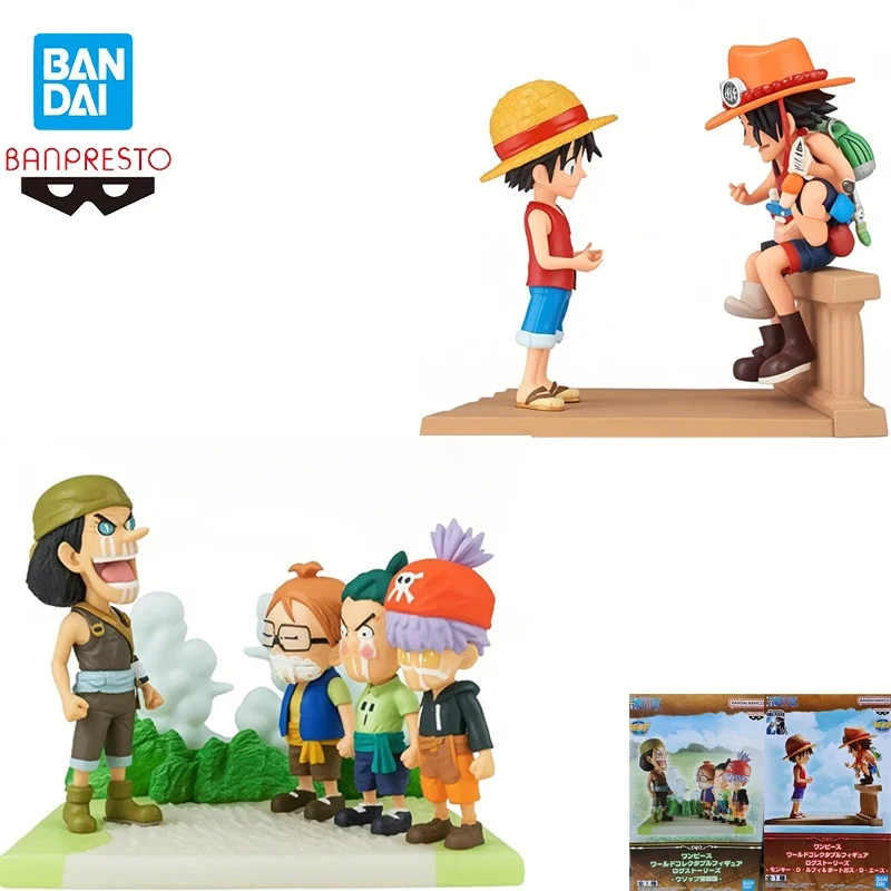

Bandai Banpresto One Piece World Collectable Figure Log Stories Monkey D Luffy Usopp Anime Action Figures Model Gift Collect