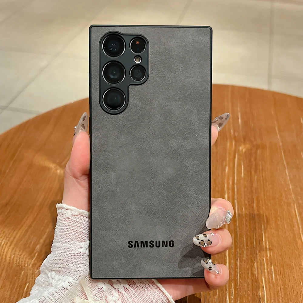Luxuriöse Lammfell-Schutzhülle für Samsung Galaxy S26 Ultra Hülle S25 S24 S22 S23 Ultra Plus S23 FE Kameraschutz Weiche Abdeckung