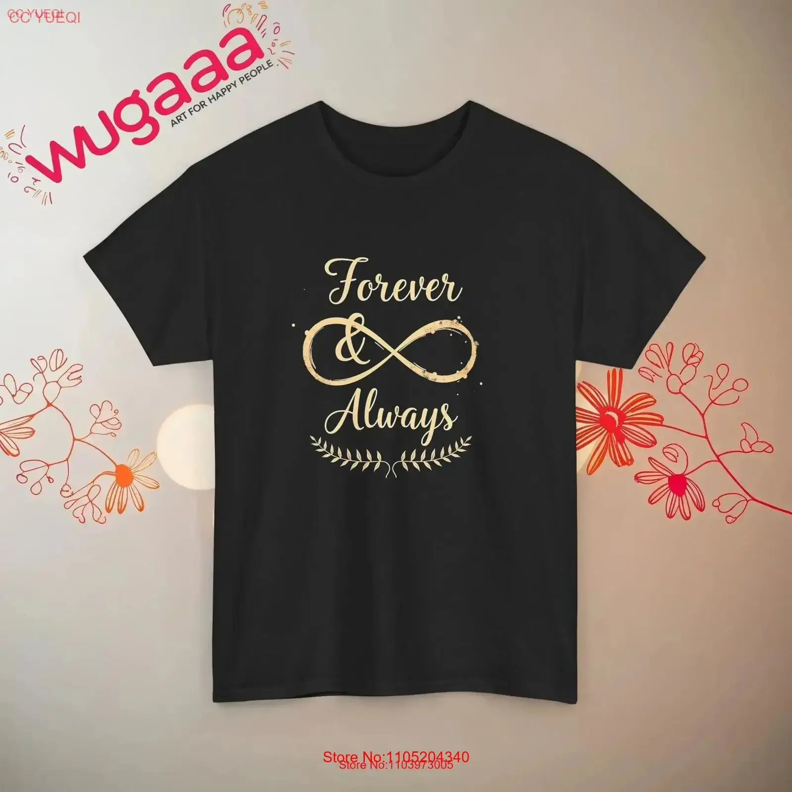 

Romantic Infinity Symbol T Shirt Forever And Always Couples Matching Wedding Anniversary Love vintage Washed streetwear Casual