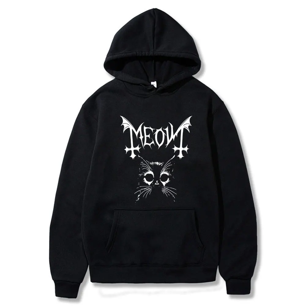 

Забавные худи с принтом Meowl Cat Owl Funny Meme Brainrot для мужчин и женщин, модная одежда в стиле Харадзюку, зимняя повседневная одежда, уличный стиль