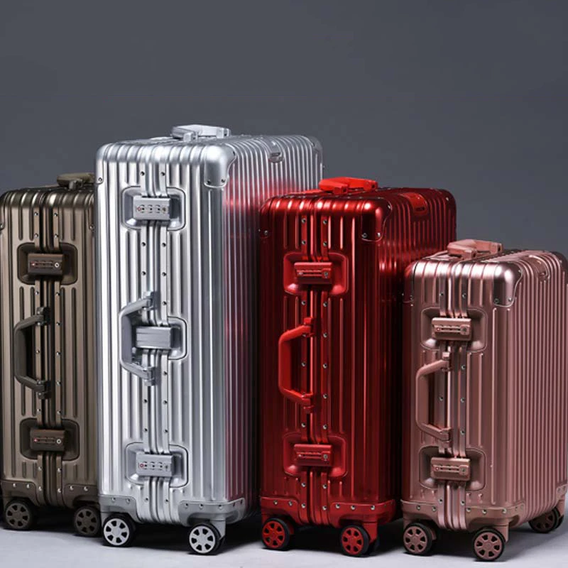 SGG Aluminum Magnesium Alloy Luggage Women 26-Inch Universal Wheel Trolley Case Metal Travel Box Men's Oversized 32-Inch